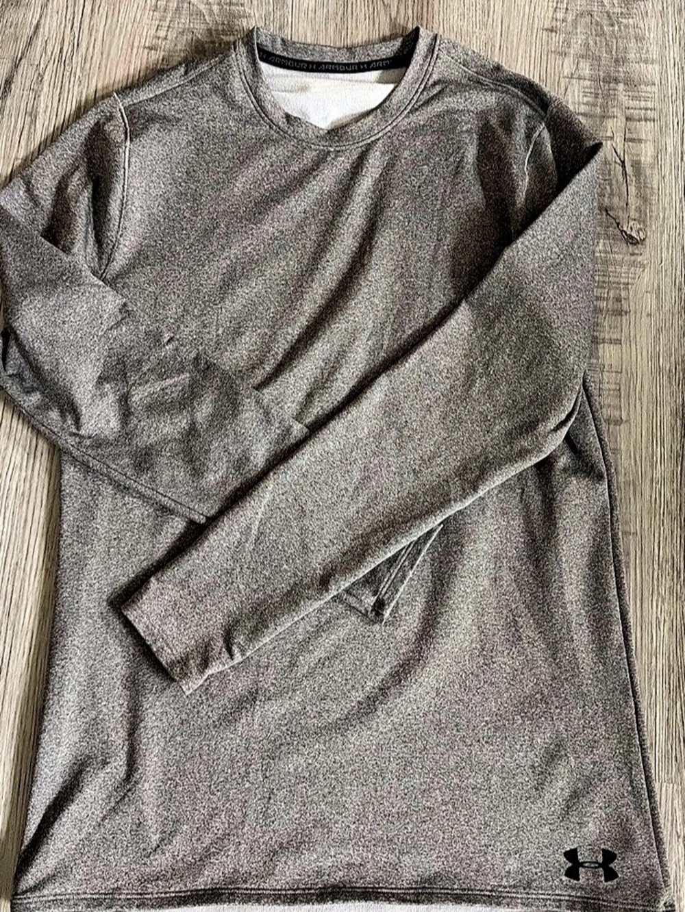 Under Armour ColdGear Fitted Long Sleeve Shirt Gray Large